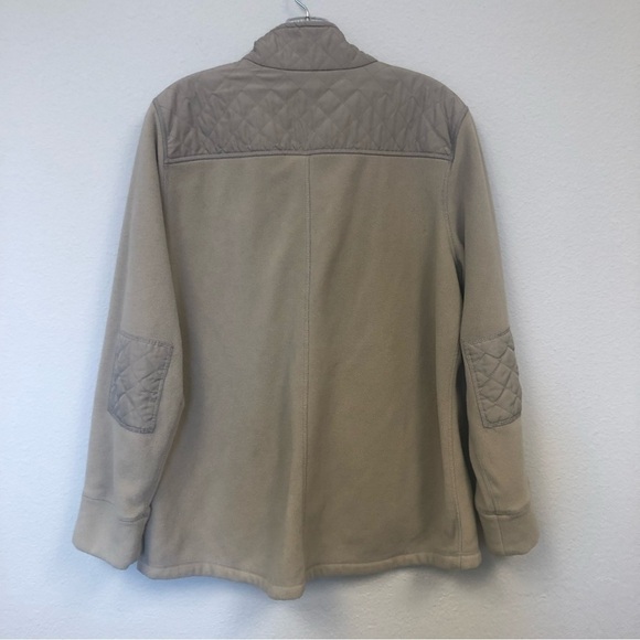 Style & Co./ full zip up jacket/ quilted elbows/ Beige/ Size XL - Picture 6 of 9
